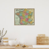 France In Departments 2 Poster (Keuken)