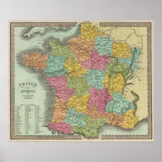 France In Departments 2 Poster (Voorkant)