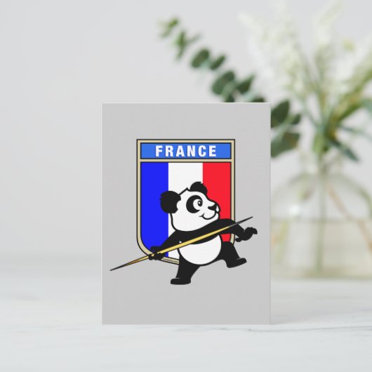 France Javelin Panda Briefkaart (Staand voorkant)
