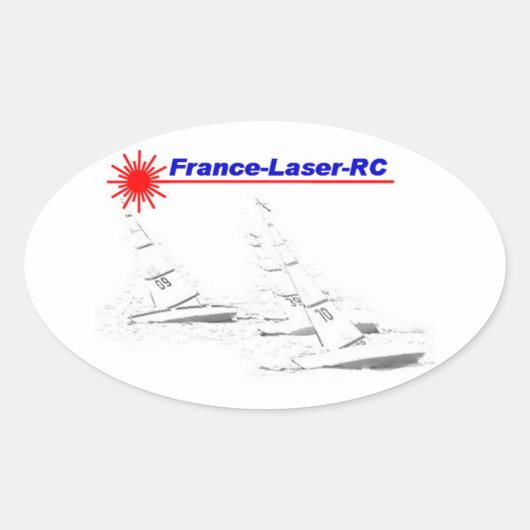 France Laser RC Classic Ovale Sticker (Voorkant)