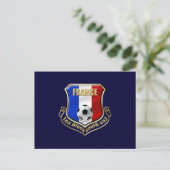 France les Bleus Logo Shield Emblem Briefkaart (Staand voorkant)
