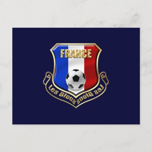 France les Bleus Logo Shield Emblem Briefkaart (Voorkant)