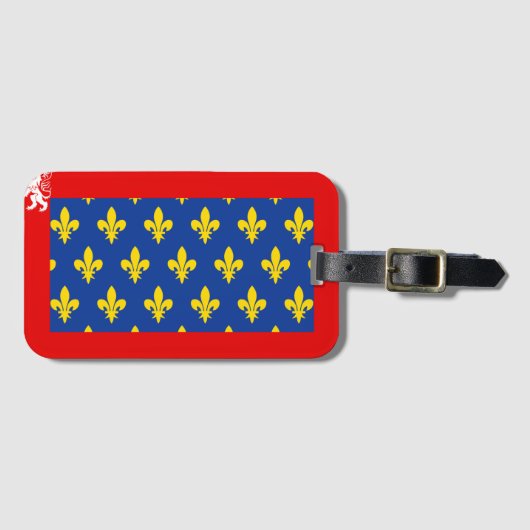 France Maine Flag Luggage Tag Bagagelabel (Voorkant (horizontaal))
