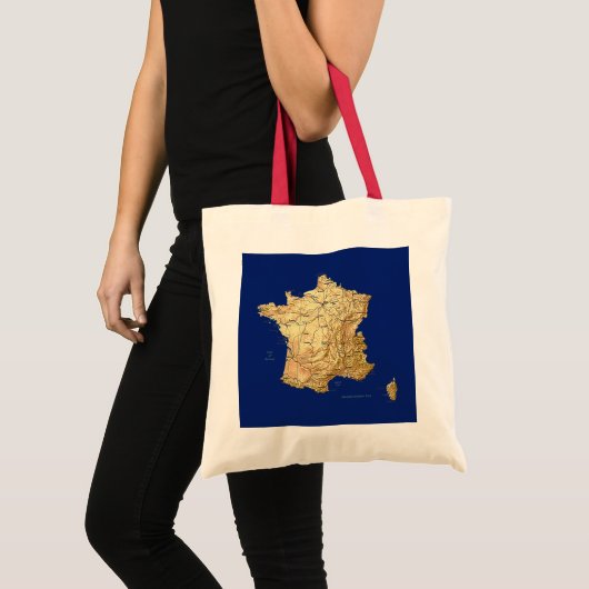 France Map Bag Tote Bag (Voorkant (product))