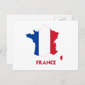 FRANCE MAP BRIEFKAART (Voorkant / Achterkant)