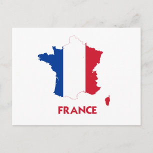 FRANCE MAP BRIEFKAART