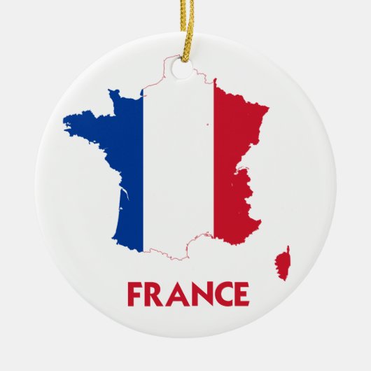 FRANCE MAP KERAMISCH ORNAMENT (Voorkant)