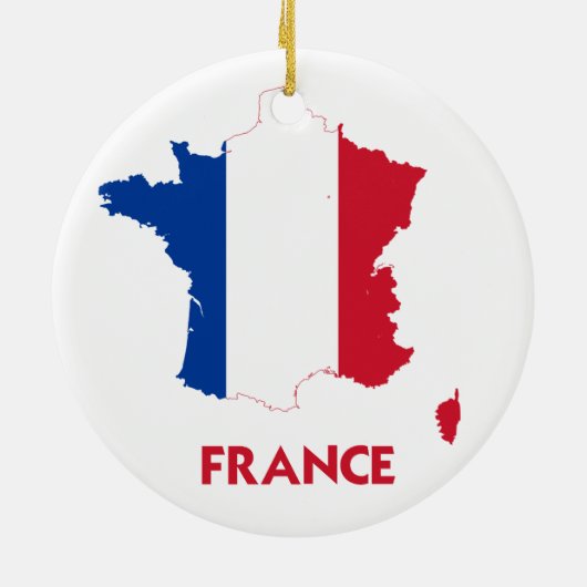 FRANCE MAP KERAMISCH ORNAMENT (Achterkant)