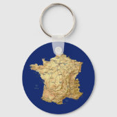 France Map Sleutelhanger (Voorkant)