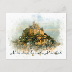 France Mont Saint Michel Island Travel Briefkaart