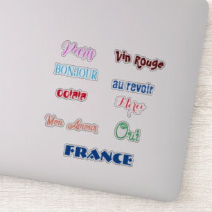 France Multicolor Custom Sticker Collectie