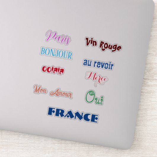 France Multicolor Custom Sticker Collectie (Detail)