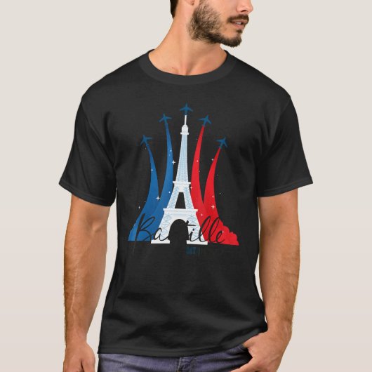 France National Celebration Bastille Day T-shirt (Voorkant)