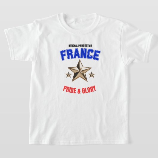 France Nationale Trots Editie Kids Basic T-Shirt (Laagn)