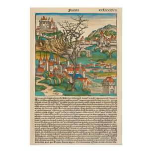 France Neurenberg Chronicle 1493 Perfect Poster