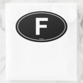 France Oval Ovale Sticker (Tas)