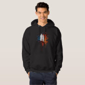 France Paris Abstract Splatter French Flag Eiffel  Hoodie (Voorkant volledig)