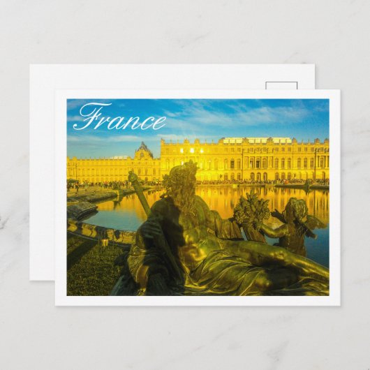 France Paris Architecture Sunset Versailles Briefkaart (Voorkant / Achterkant)