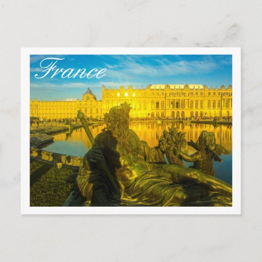 France Paris Architecture Sunset Versailles Briefkaart (Voorkant)