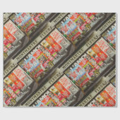 France Paris Cityscape Montmartre Fleurs Area Cadeaupapier (Vlak)