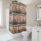 France Paris Cityscape Montmartre Fleurs Area Douchegordijn (In situ)