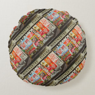 France Paris Cityscape Montmartre Fleurs Area Rond Kussen