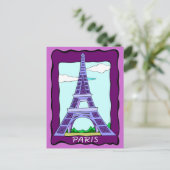 France Paris Eiffel Tower Briefkaart (Staand voorkant)