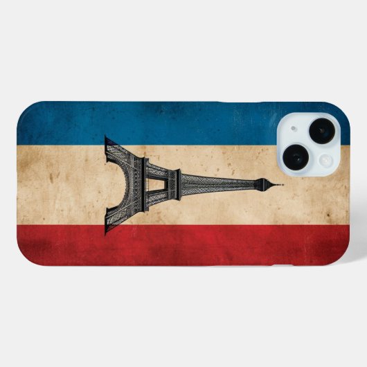 France Paris Eiffel Tower Case-Mate iPhone Case (Achterkant (horizontaal))