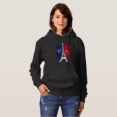 France Paris Eiffel Tower  French flag Hoodie (Voorkant volledig)