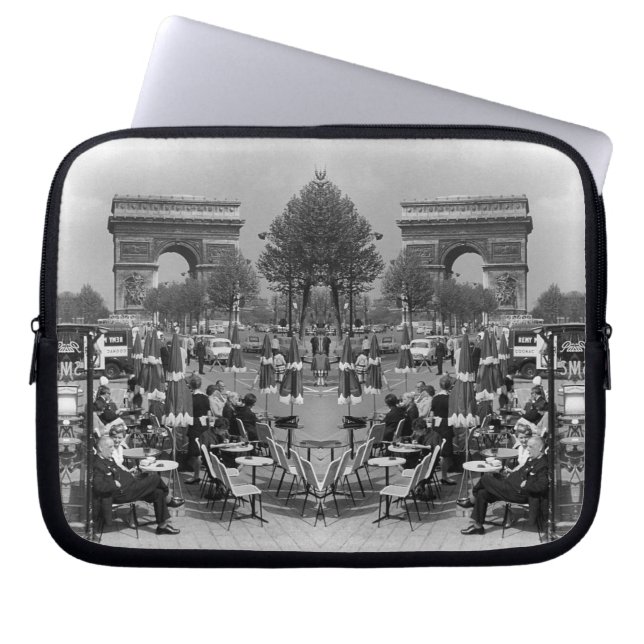 France Paris Triumphal arch 1970 iPad Smart Hoesje Laptop Sleeve (Voorkant)