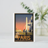France Paris Vintage Travel Briefkaart (Staand voorkant)