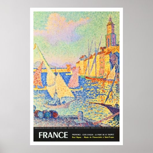 France, Provence, French riviera, St. Tropez port Poster (Voorkant)