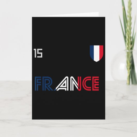 France Retro Soccer French Flag  Kaart (Voorkant)