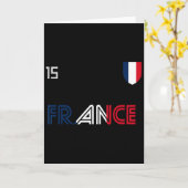 France Retro Soccer French Flag  Kaart (Gele Bloem)