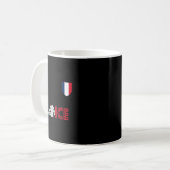 France Retro Soccer French Flag Koffiemok (Voorkant links)