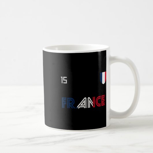 France Retro Soccer French Flag Koffiemok (Rechts)
