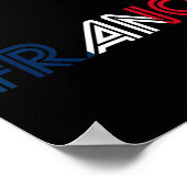 France Retro Soccer French Flag  Poster (Hoek)