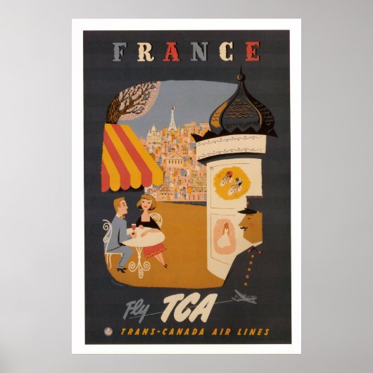 France Retro Travel Poster (Voorkant)