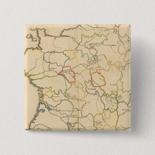 France Rivers Vierkante Button 5,1 Cm (Voorkant)