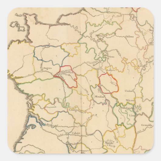 France Rivers Vierkante Sticker (Voorkant)