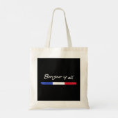 France Roots Funny French Born Bonjour Y'All Tote Bag (Achterkant)