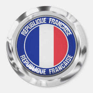 France Round Emblem Magneet