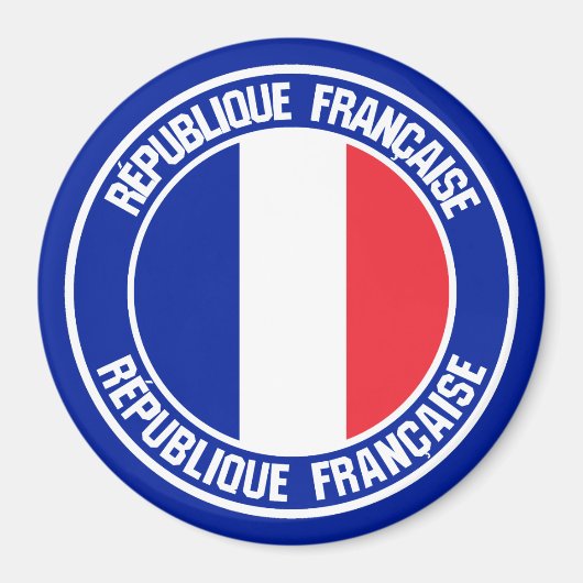 France Round Emblem Magneet (Voorkant)