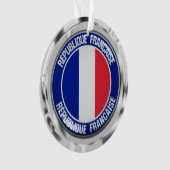 France Round Emblem Ornament (voorkant)