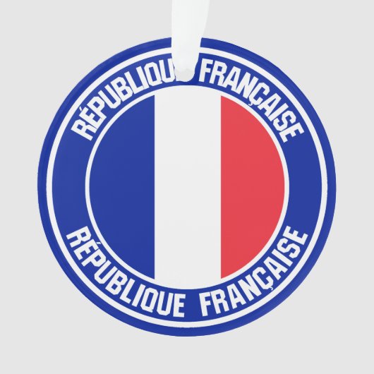 France Round Emblem Ornament (voorkant)