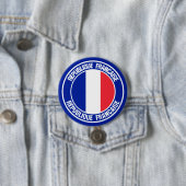 France Round Emblem Ronde Button 7,6 Cm (In situ)