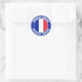 France Round Emblem Ronde Sticker (Tas)