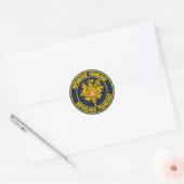 France Round Emblem Ronde Sticker (Envelop)