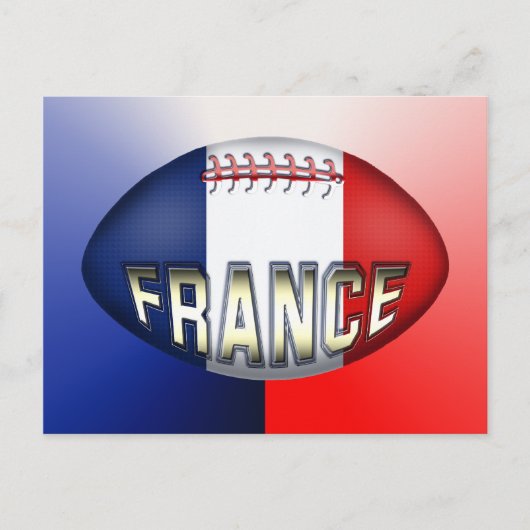 France Rugby Ball Briefkaart (Voorkant)