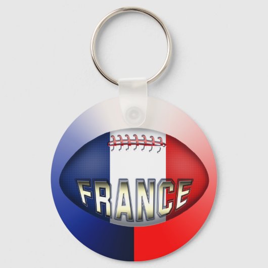 France Rugby Ball Sleutelhanger (Voorkant)
